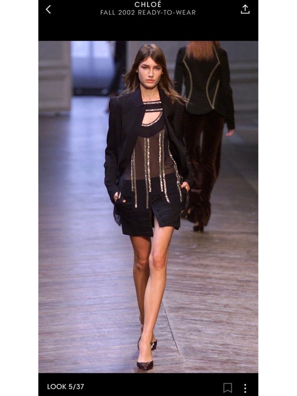 Chloé Phoebe Philo Runway FW02 Military Mini Skirt FR34